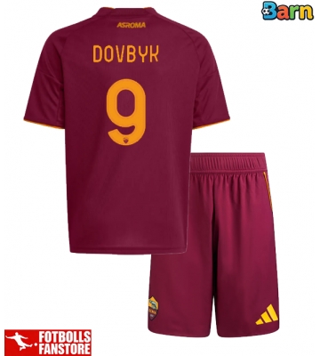 AS Roma Artem Dovbyk #9 Hemmatröja Barn 2025-26 Kortärmad (+ Korta byxor)